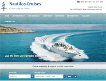 Tablet Screenshot of nautiloscruises.com